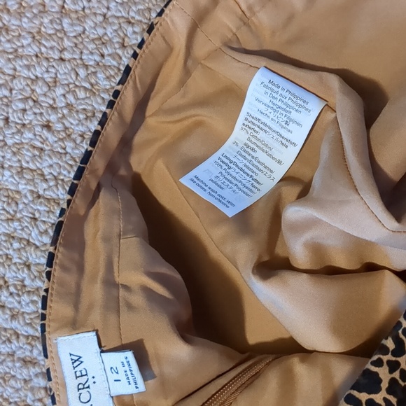 J Crew Leopard Animal Print Pencil Skirt 12 - Picture 6 of 7
